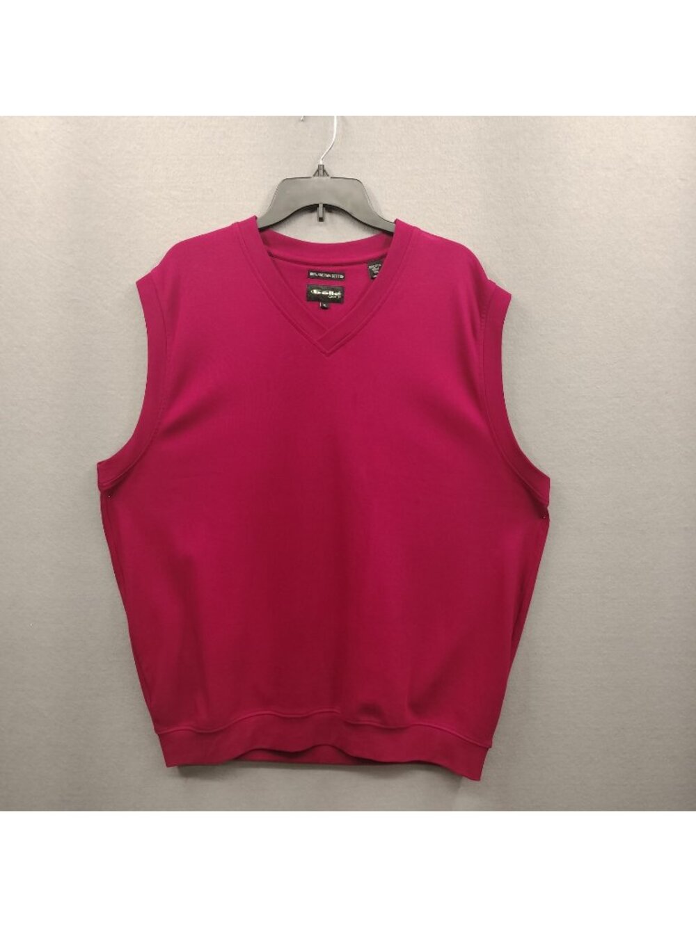 Bolle Golf Tank Vest Sweater Mens XL Pima Cotton Medium Red Knit Sleeveless
